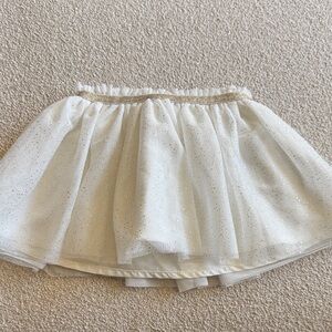 Cat & Jack Glittery White Skater Skirt